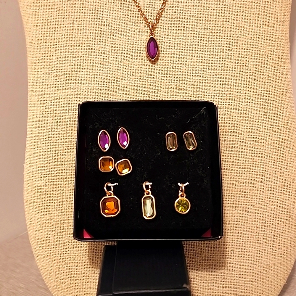 10pc.Necklace and Earring Interchangeable Set